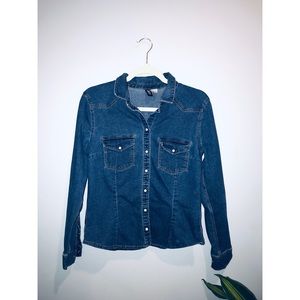 Snap Closure Jean Shirt
